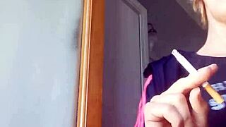 Look at this wonderful smoker indulging in her smoking fetish!