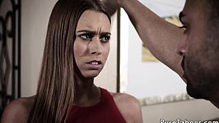 glam teen beauty gets drilled deep in a taboo threeway encounter