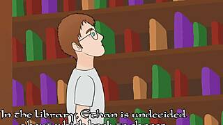 Chatting in the library with tomni for some romance! 📚❤️