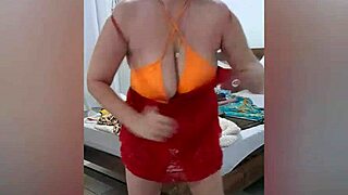 Blonde Milf Dana Performs Sensual Dance In Lingerie