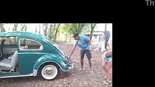 Hard Anal Action with Black Milf's Big Tits