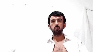 Huge 25cm Cock Cums In Sexy Transparent Underwear And Open Shirt