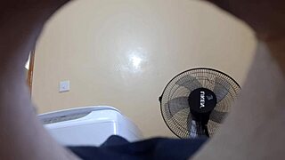 In this hidden camera footage, the Indian step-sister shows off her nice ass while spying.