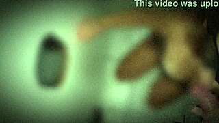 Cute brunette 18yo tries gloryhole for first time in lingerie. Small tits babe sucks with passion.