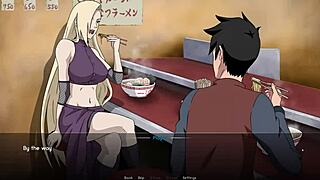 Ino enjoys a relaxing meal at the ramen shop