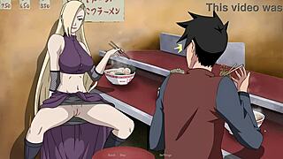 Ino enjoys a relaxing meal at the ramen shop