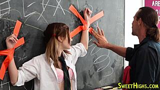 Coed takes a messy facial, then rides hard for more in wild college action.