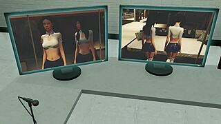 Asian Lesbian Whore Plays Femdom Game in Japanese Style