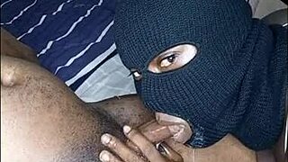 Amateur black girl sucks cock for dinner