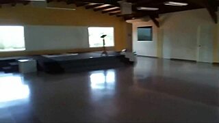 Massive cock of my friend pounds big tits pornstar in public theater staircase anal