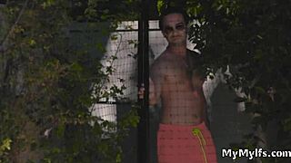 Pool guy assists milfs in group activity at the pool