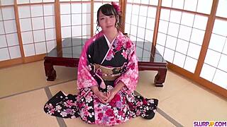 a stunning asian in kimono delivers flawless blowjob during intimate home xxx session. more at javhd.