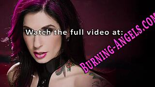 The goth girl says, 'I love fucking and sucking monster cock outdoors in high definition'