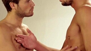 feeling the intense power of romantic love between two gay men in a passionate embrace