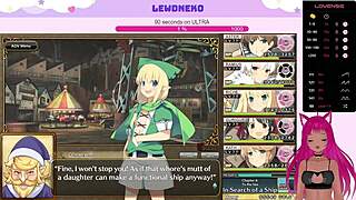 vtuber lewdneko's suggestive game play