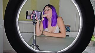 The making of authentic homemade porn: A messy oral sex performance