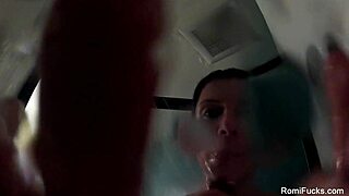 Romi rain enjoys a steamy shower, touching her big tits and ass