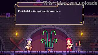 I'm Scarlet Maiden, bound in this misty hentai game threesome.