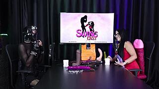 yo ramona, can you handle that giant toy cock in sheer red lingerie?