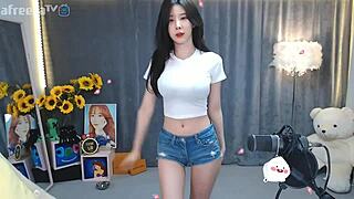 I Watched Cute Korean Girl Dance Seductively on Phone.