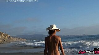Irresistible sofie marie teases on the beach