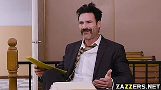 I love watching milf Kristina Rose take two big cocks in anal threesome