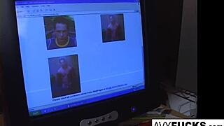 Busty Avy Scott battles a huge cock in wild action.