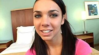 Wow! Teen Tiffany Tyler throat fucked with cock jerking blowjob and facial!
