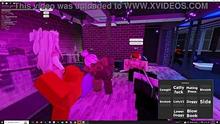 Black girl gets creampied in Roblox condo public play