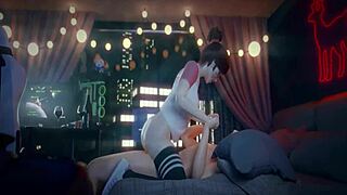 Another video of DVA riding cowgirl in hentai anime style