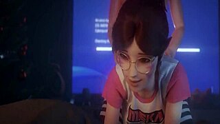 Another video of DVA riding cowgirl in hentai anime style