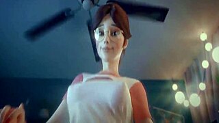 Another video of DVA riding cowgirl in hentai anime style