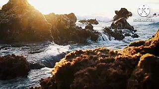 Wow! Tattooed Moreno Pounds Blonde Fada Mel on São Paulo Beach