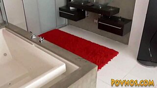 Does brunette teen 18+ ride cock in pov while spreading pussy?