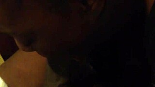 I'm sucking on this big black cock deep