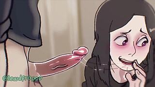 Soft Girlfriend in Hentai Anime Gets Deepthroat and Face Fucked by Lewdfroggo. Her Submissive Role Shines in Vostfr Scenes.