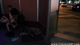 Outdoor Amateur Valerie White Performs Cute Tiny Double Blowjob