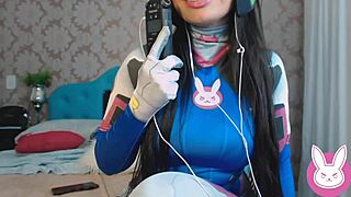 ASMR Roleplay Cosplay DVA Overwatch with Naughty Gamer Friend. Wanna Play This Hot Game with Us Tonight?