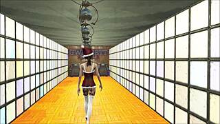 Beautiful brunette in Fallout 4 hentai fashion