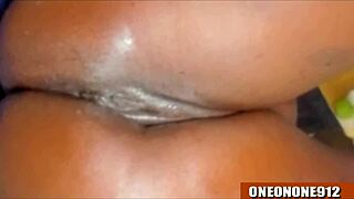 nothing beats fingering wet ebony pussy with dildo