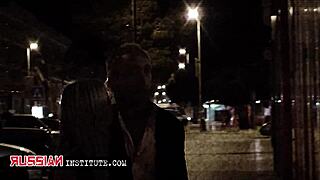 bent over doggystyle cumshot on beach babe tits