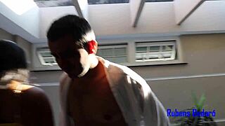 latina got him so nervous he finished way too fast