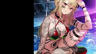 Ahegao HMV with Monster Big Black Cock in Interracial Anime Action