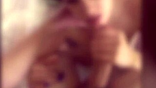 Cheating wife blows monster cock in POV