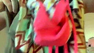 Brunette Stunner Tries on Swimsuit in Steamy Bath Scene