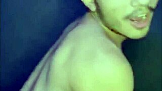 gay solo guy jerks off and cums with hand