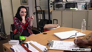 White Hottie Gets Coochie Drilled Hard by Director in Doggystyle