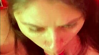 Latina babe gives amazing blowjob ending in mouth cumshot