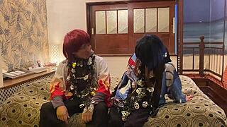 i forced her into cosplay for deepthroat and creampie