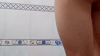 teen bathing alone in shower